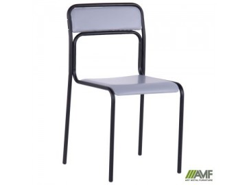 Стілець Аскона чорний ПВХ Сірий