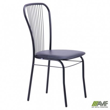 Стул Цезарь черный Кожзам черный AMF