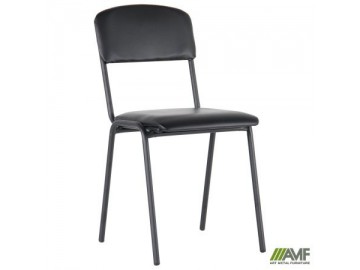 Стілець Майстер чорний Кожзам чорний