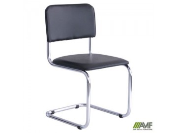 Стілець Сільвія хром Кожзам чорний