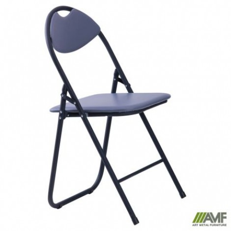 Стул Джокер черный ПВХ серый AMF