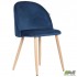 Стілець обідній Sherry beech / blue velvet AMF Стілець обідній Sherry beech / blue velvet AMF