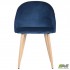 Стілець обідній Sherry beech / blue velvet AMF Стілець обідній Sherry beech / blue velvet AMF