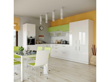Модульная кухня High Gloss/High Gloss лайм глянец белый глянец