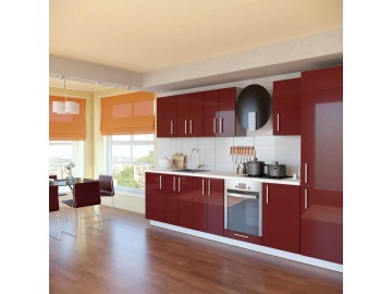 Модульная кухня High Gloss/High Gloss бордо металлик глянец