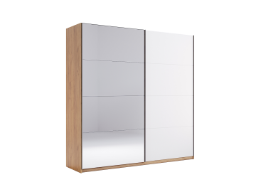 Шафа-купе Asti 2Дв 200см Білий глянець/Дзеркало