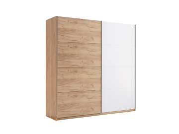 Шкаф-купе Asti 2Дв 200см Дуб Крафт/Белый глянец