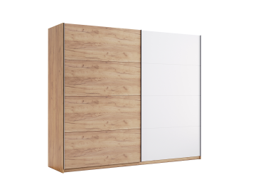 Шкаф-купе Asti 2Дв 250см Дуб Крафт/Белый глянец