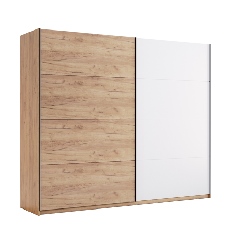 Шкаф-купе Asti 2Дв 250см Дуб Крафт/Белый глянец MiroMark