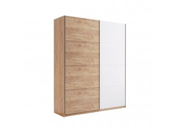 Шкаф-купе Asti 2Дв 150см Дуб Крафт/Белый глянец