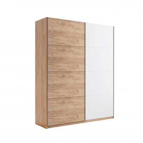 Шкаф-купе Asti 2Дв 150см Дуб Крафт/Белый глянец MiroMark