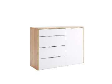 Комод Asti 1Дв 4Шх Белый глянец