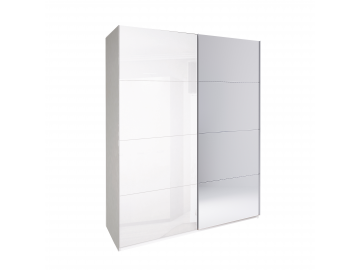 Шкаф-купе Bella 2Дв 200см Белый глянец/Зеркало