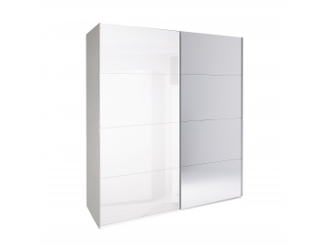 Шкаф-купе Bella 2Дв 250см Белый глянец/Зеркало