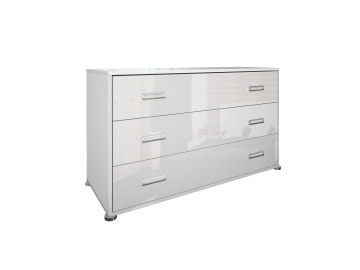 Комод Bella 3Шх Белый глянец