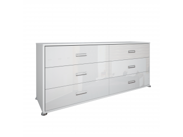 Комод Bella 6Шх Белый глянец