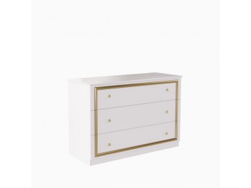 Комод Eva Глянец Белый - Золото