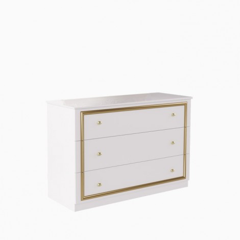 Комод Eva Глянец Белый - Золото MiroMark