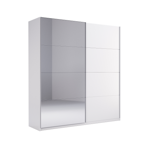 Шкаф-купе Family 2Дв 150см Белый глянец/Зеркало MiroMark