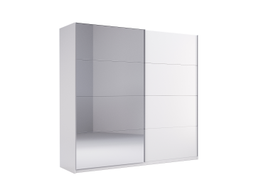 Шкаф-купе Family 2Дв 200см Белый глянец/Зеркало
