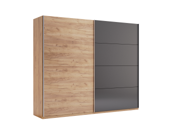 Шафа-купе Luna 2Дв 250см Дуб Крафт/Лава глянець