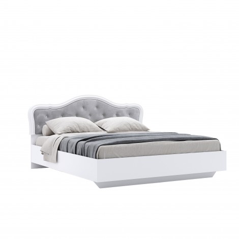 Кровать Luiza 1,8х2, 0 без каркаса глянец белый MiroMark