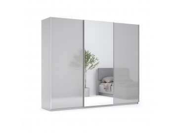 Шкаф-купе Megy 3Дв 250см Дз/Шиншила Серый глянец