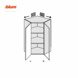 Секция Millennium WG верхняя КутВ 45°/900/600 Blum