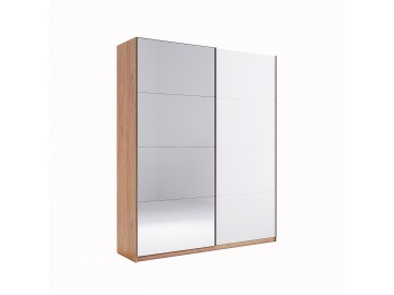 Шкаф-купе Nicky 2Дв 150см Зеркало/Белый глянец