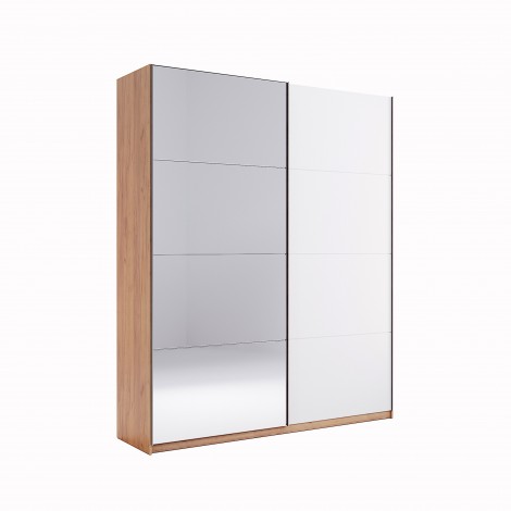 Шкаф-купе Nicky 2Дв 150см Зеркало/Белый глянец MiroMark