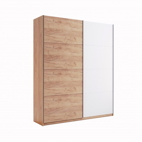 Шкаф-купе Nicky 2Дв 150см Дуб Крафт/Белый глянец MiroMark
