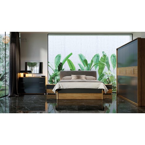 Модульная спальня Ramona Дуб Крафт-Мат Лава MiroMark