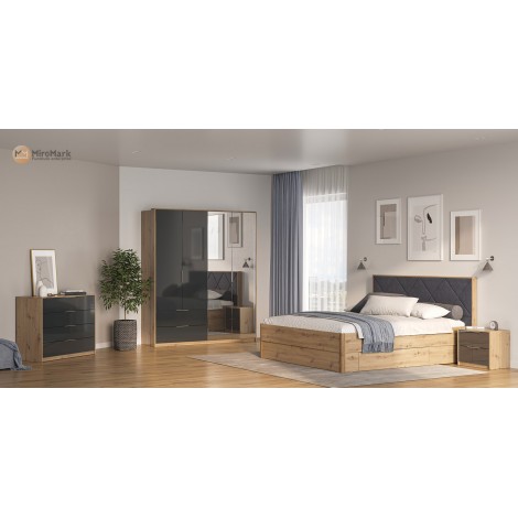 Модульная спальня Raymond Gloss White Oak Artisan MiroMark