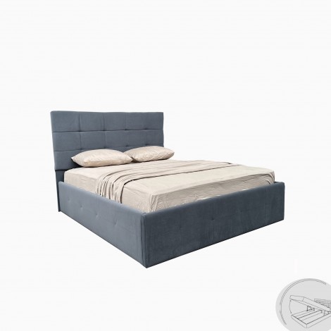 Мягкая кровать Bristol 1,4х2,0 с подъемным механизмом MiroMark