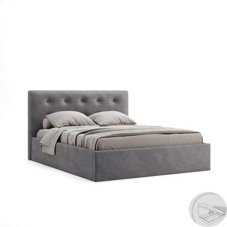 Мягкая кровать Katrin 1,6х2,0 с подъемным механизмом MiroMark Мягкая кровать Katrin 1,6х2,0 с подъемным механизмом MiroMark