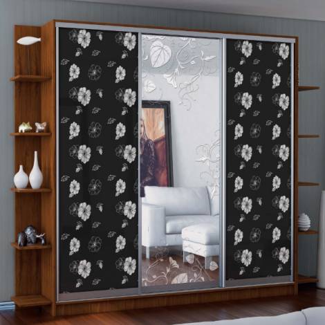 Шафа-купе трьохдверна МДФ Лак / Дз.худ. мат. від 150см MebelStar MebelStar