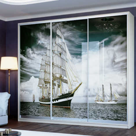 Шафа-купе трьохдверна Фотодрук від 150см MebelStar MebelStar